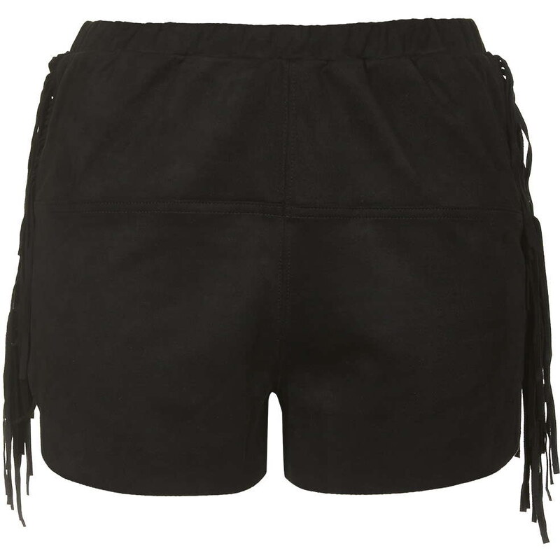 Topshop Suedette Fringe Runner Shorts