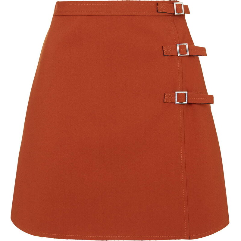 Topshop TALL Buckle A-Line Mini Skirt