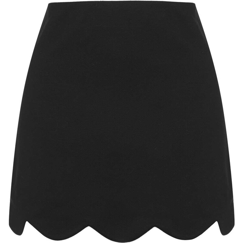 Topshop PETITE Scallop Hem Mini Skirt
