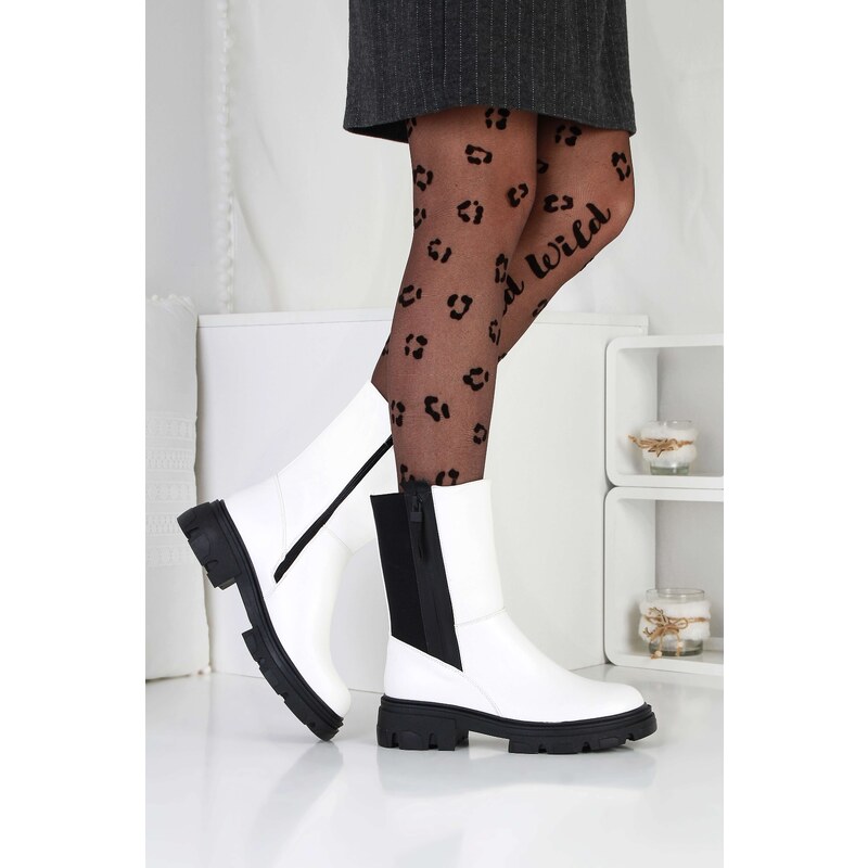 Cathay moda Nízké kozačky 2106-2WH 100539509