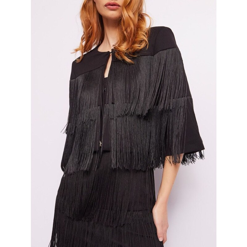 GAUDI Fringed Black sako 100550713