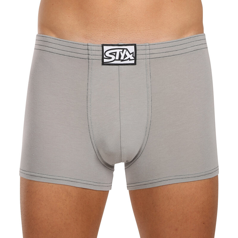 Pánské boxerky Styx klasická guma světle šedé (Q1062)