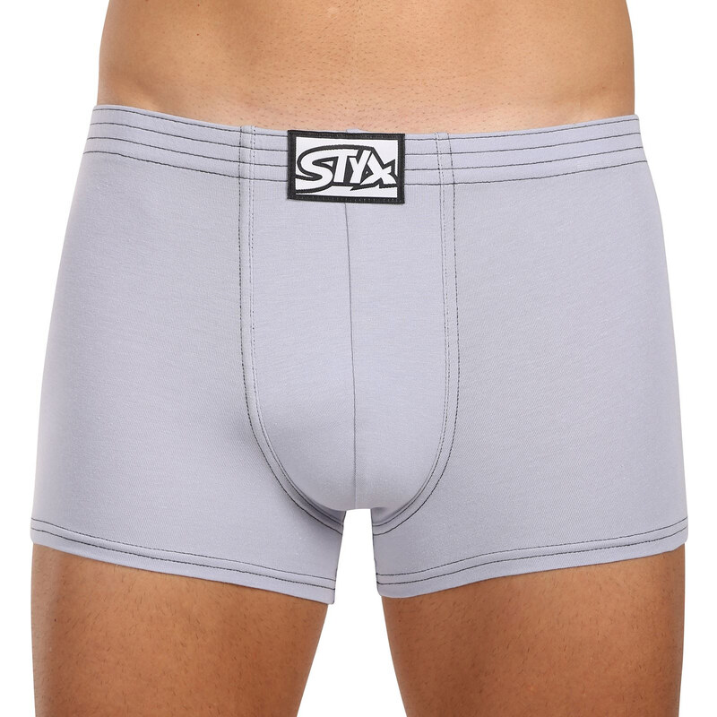 Pánské boxerky Styx klasická guma světle šedá (Q1067)