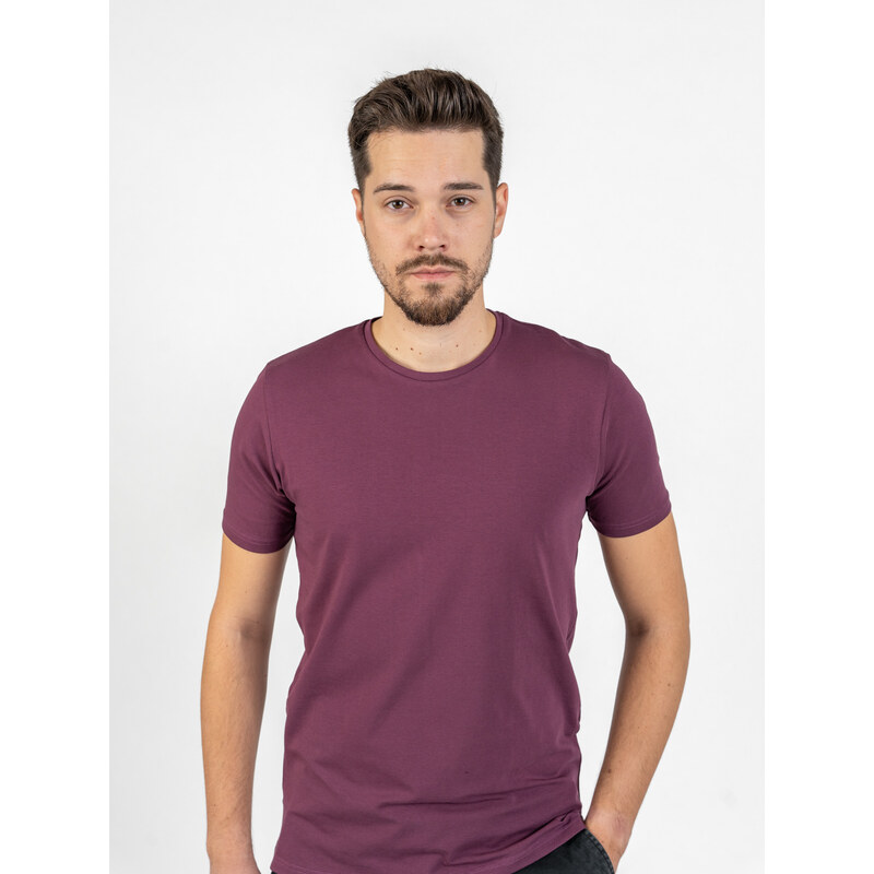 TallGuys Pánské rozstřižené tričko | óčko | Aubergine