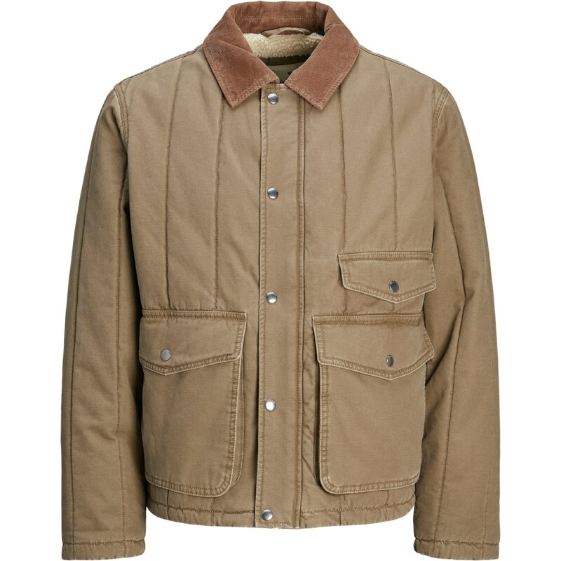 JACK & JONES Přechodná bunda JPRBLUCOMO hnědá / brokátová