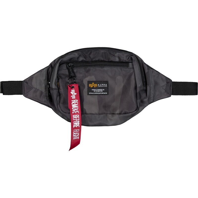 ALPHA INDUSTRIES Ledvinka šedá / černá