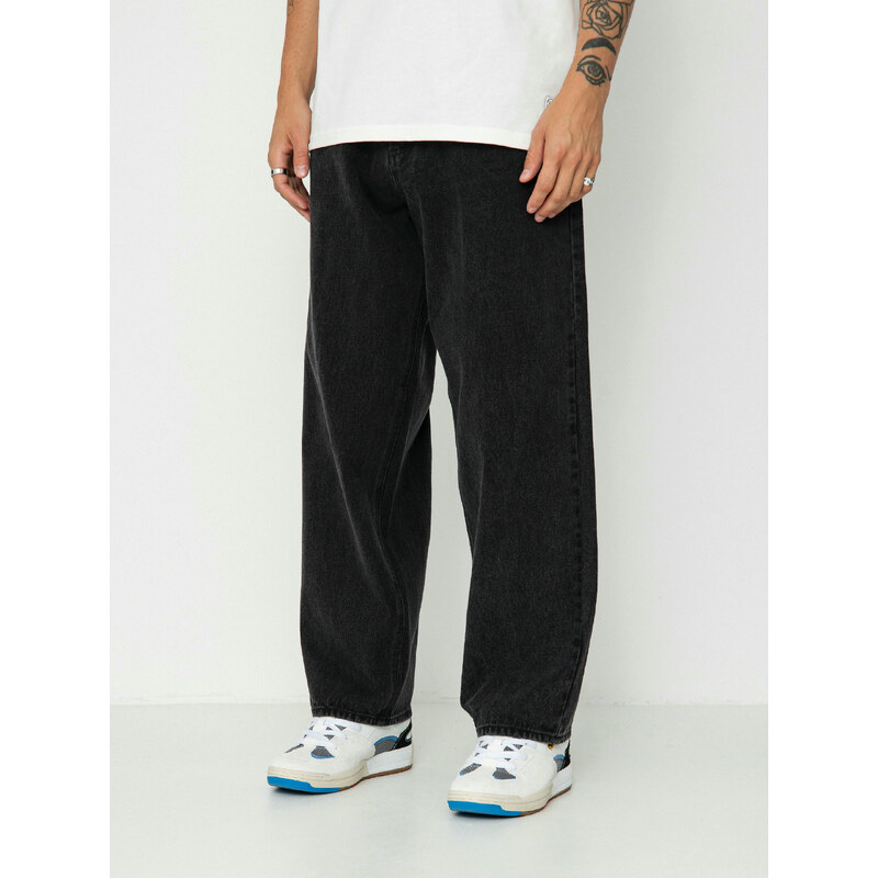 OBEY Bigwig Baggy Denim (faded black)černá
