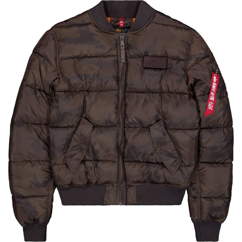 ALPHA INDUSTRIES Přechodná bunda Camo tmavě zelená