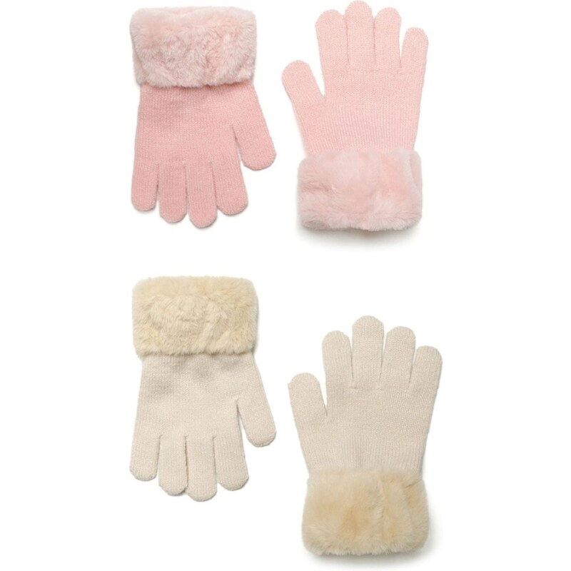 MINOTI Rukavice pastelově žlutá / pink