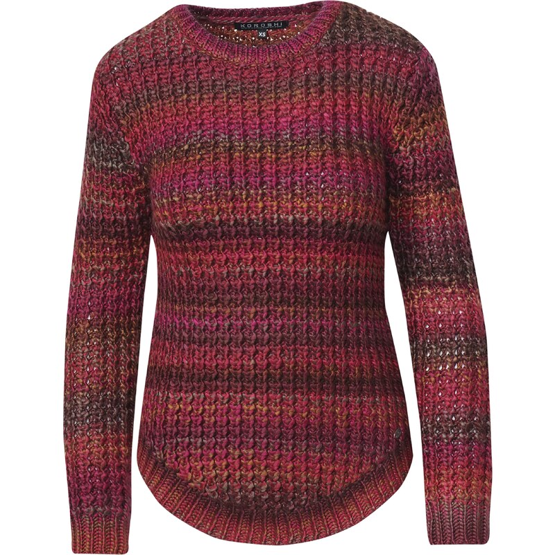 KOROSHI Svetr pink / červená / burgundská červeň 109411086