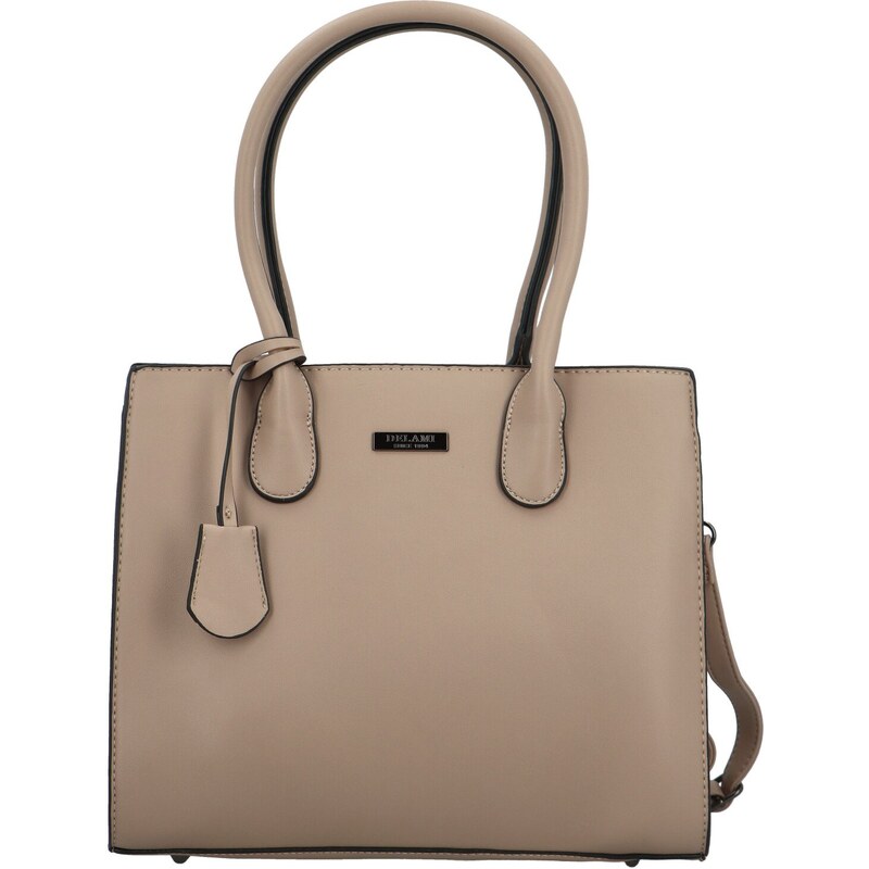 Luxusní dámská kabelka do ruky Delami Bella Vita, taupe 100591327