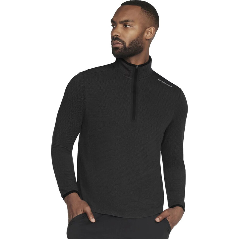 Černá pánská mikina Skechers Skech-Knits Burst 1/4 Zip