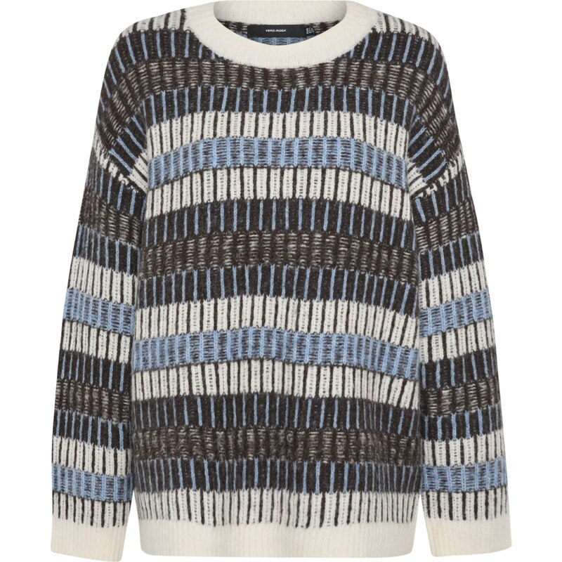 Vero Moda Petite Svetr VMTIFFANY béžová / světlemodrá / černá