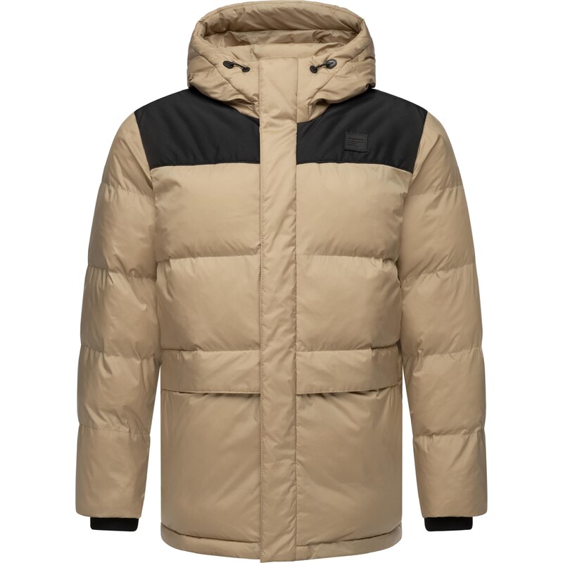 Ragwear Zimní bunda Mikkesh šedobéžová / černá