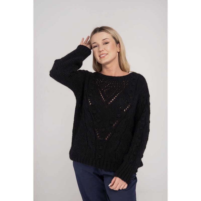 Black openwork sweater By o la La