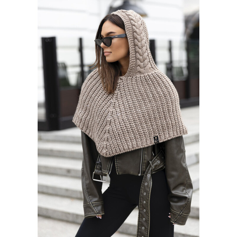 Fashionweek Dámská Čepice jako kapuce s trubkovým šátkem 2W1 JK