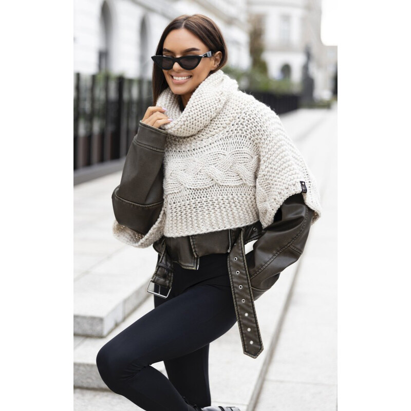 Fashionweek Pončo s rolákem jako šátek JK-SUSAN