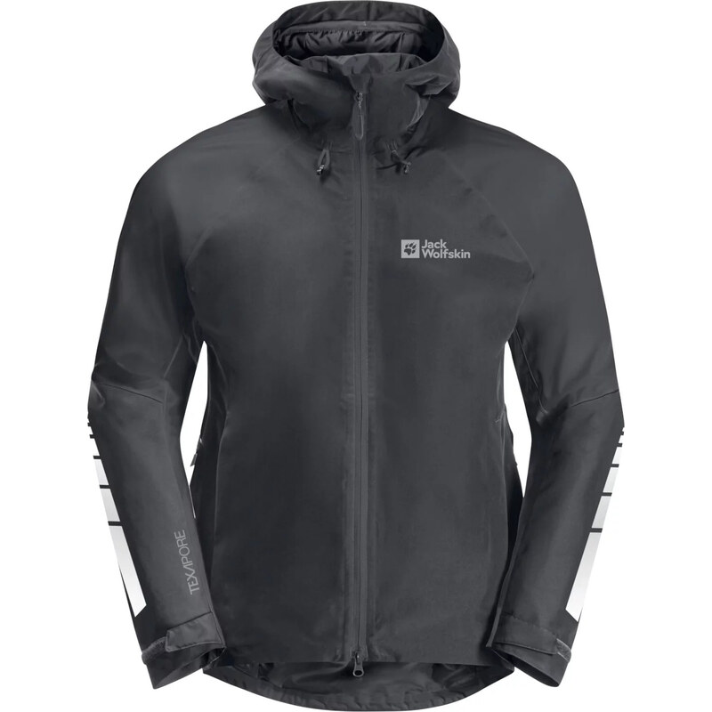 Černá pánská lehká turistická bunda Jack Wolfskin Morobbia 2l Jkt M 100599245