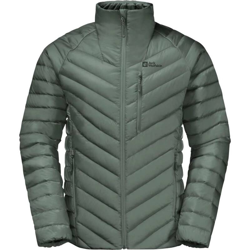 Tmavě zelená pánská péřová bunda Jack Wolfskin Passamani Down