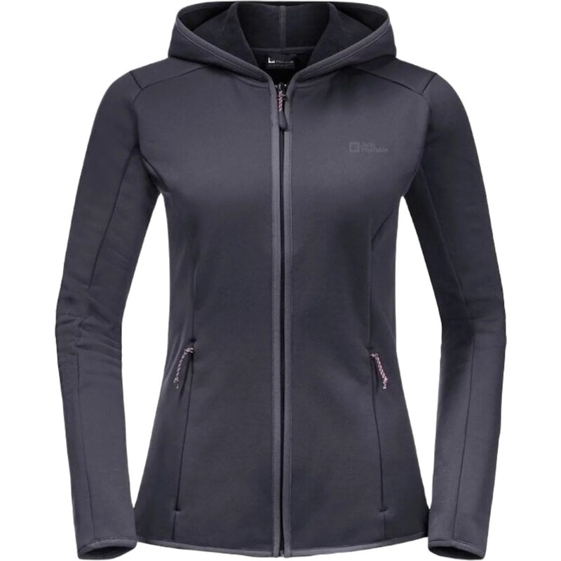 Černá dámská fleecová bunda s kapucí Jack Wolfskin Baiselberg Hooded 100599264