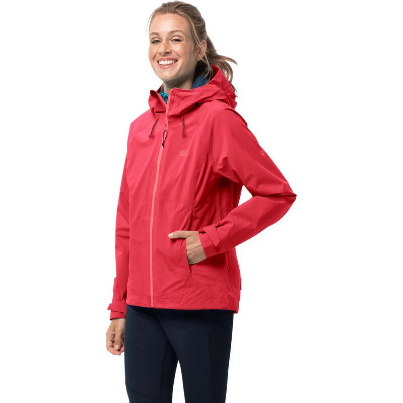 Červená dámská sportovní bunda Jack Wolfskin Highest Peak 3l Jkt W 100599275