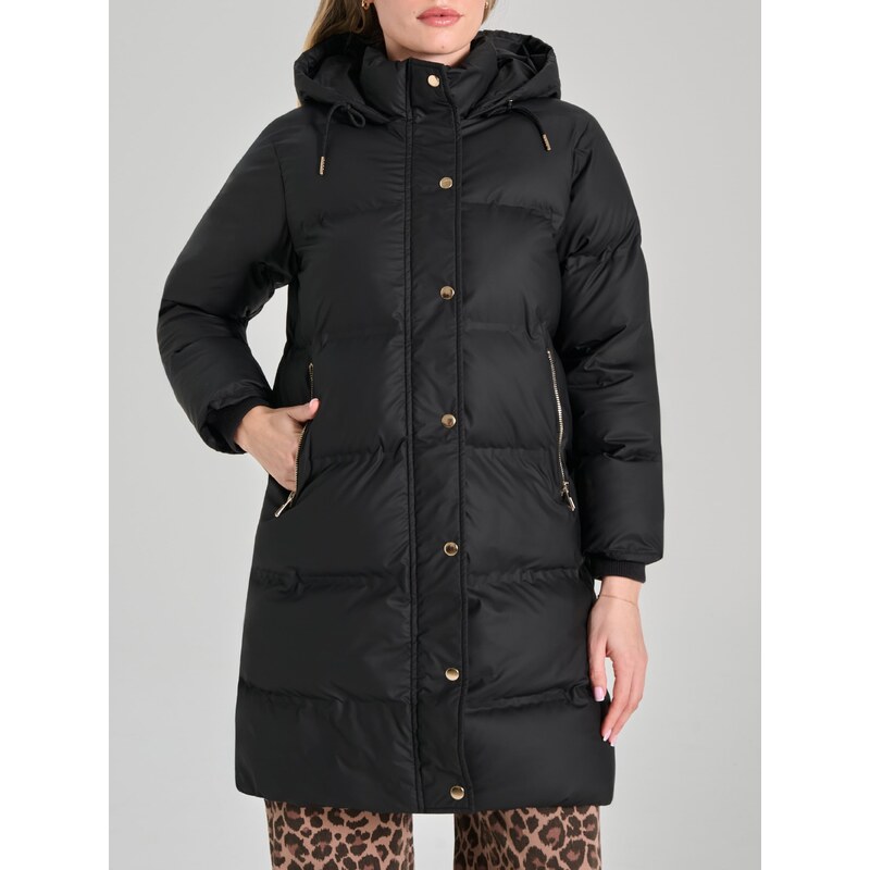 Sinsay - Prošívaná puffer bunda s kapucí - černá 100383802