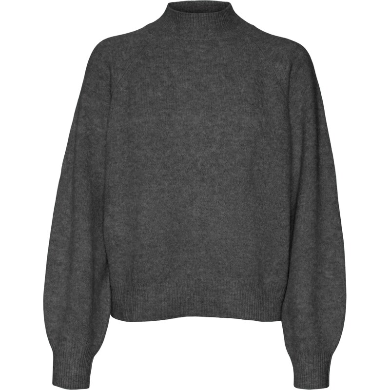 VERO MODA Svetr 'Leaf' tmavě šedá