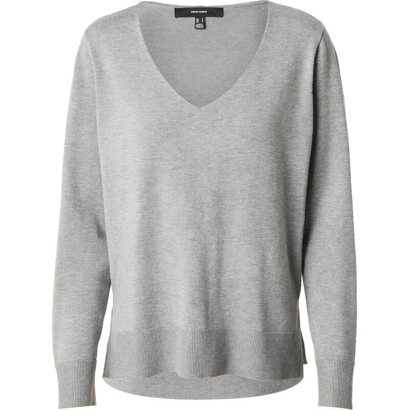 VERO MODA Svetr Silje šedá / tmavě šedá
