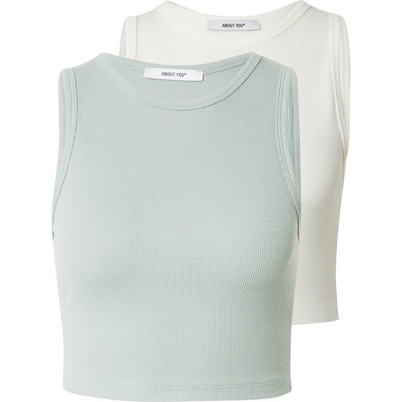 ABOUT YOU Top Dita zelená / bílá 100622878