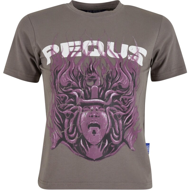 Pequs Tričko Medusa šedá / fialová / bílá 110666444