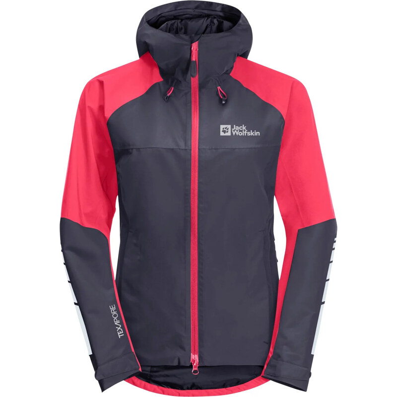 Černo-růžová dámská sportovní bunda Jack Wolfskin Morrobia 2l Jkt W 100620682