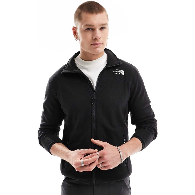 The North Face Glacier 100 zip up fleece in black