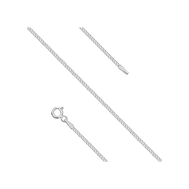 LUNICA Stříbrný řetízek KERB 45cm 0019