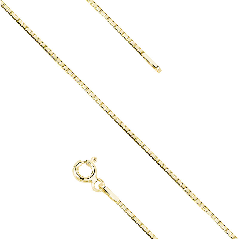 LUNICA Stříbrný řetízek GOLD BOX 50cm