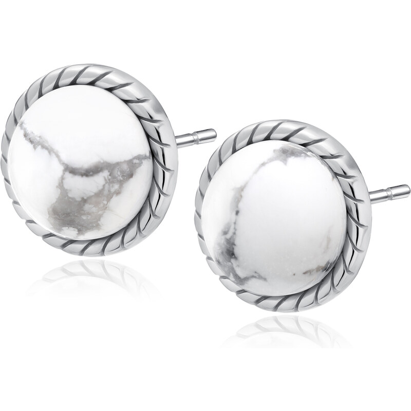 LUNICA Stříbrné náušnice MAGNEZIT 100449132