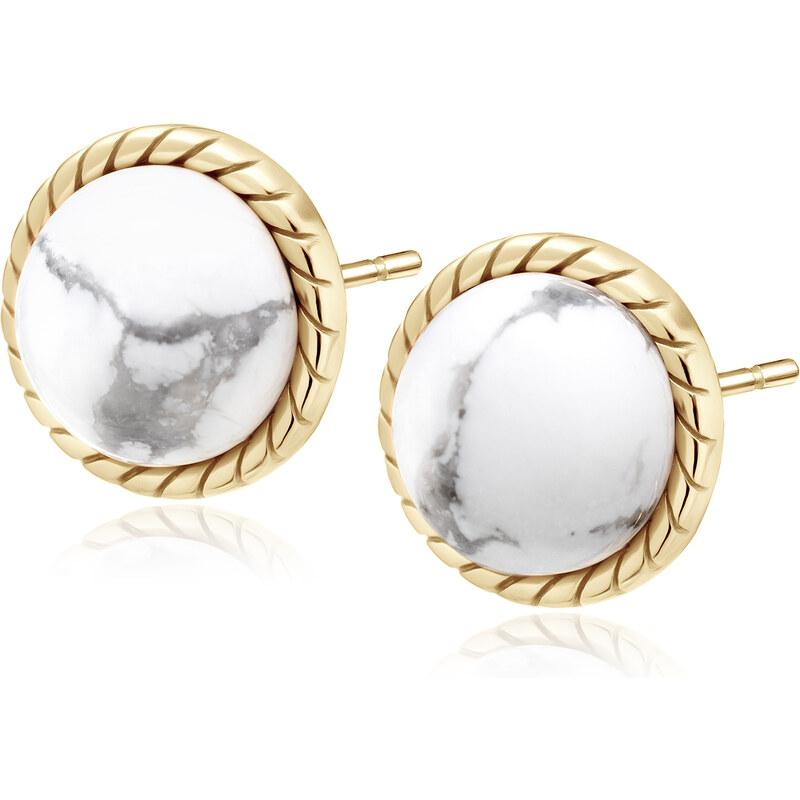 LUNICA Stříbrné náušnice MAGNEZIT GOLD 100449133