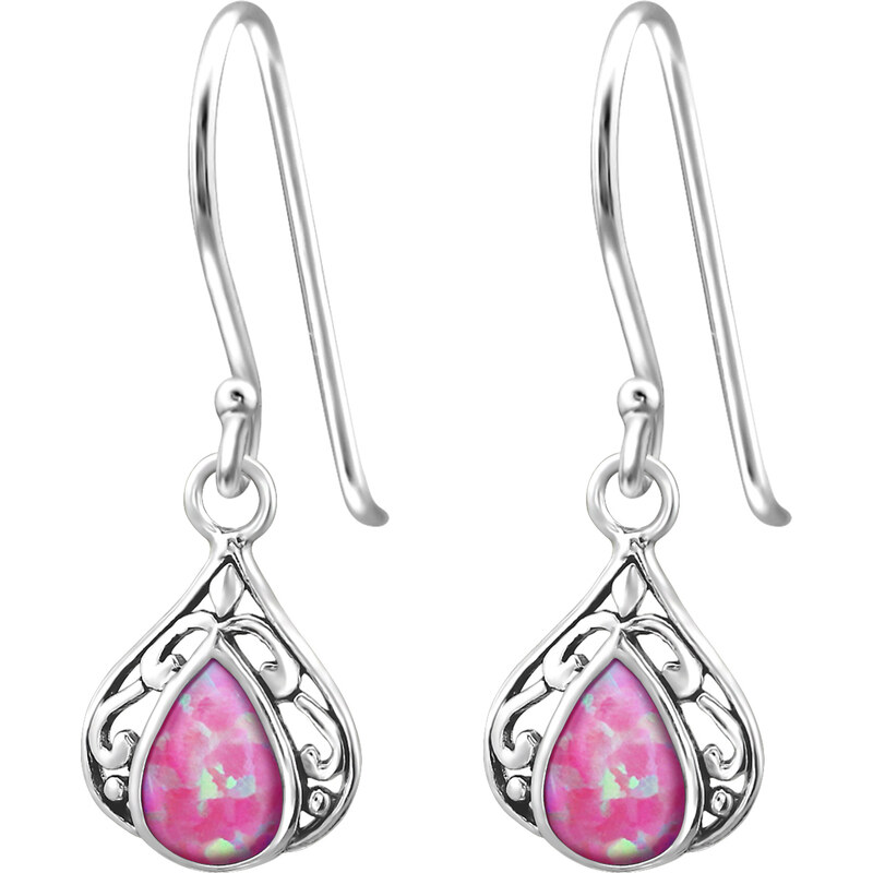 LUNICA Stříbrné visací náušnice BUBBLE GEM 100449195