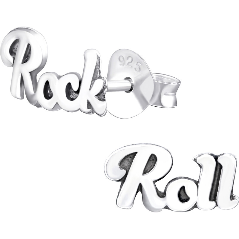 LUNICA Stříbrné náušnice Rock n Roll