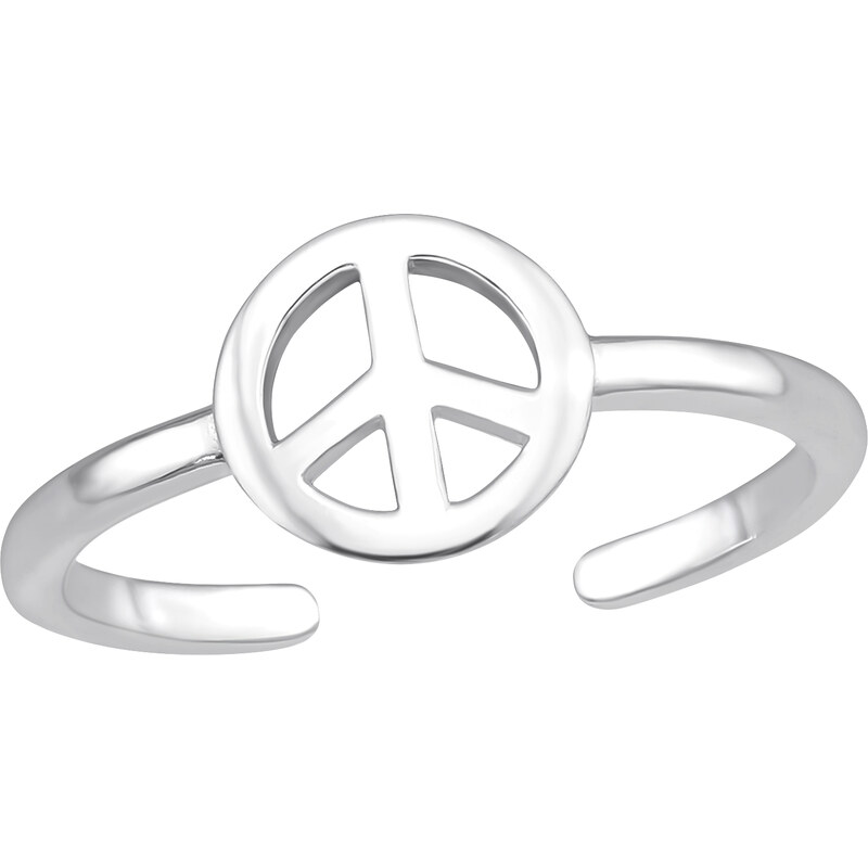 LUNICA Stříbrný prstýnek na nohu PEACE 100449266