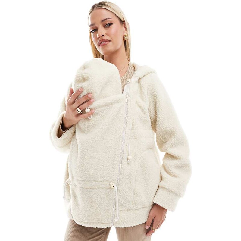 Mama.licious Mamalicious maternity 3-in-1 teddy jacket with removable 112561666