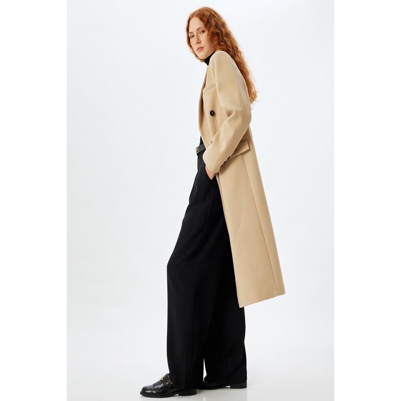 Koton Beige Womens Coat 107082041