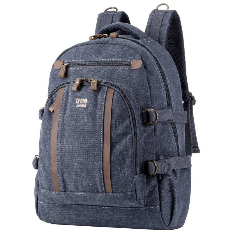 Troop London Značkový velký městský batoh modrý (GTB813)