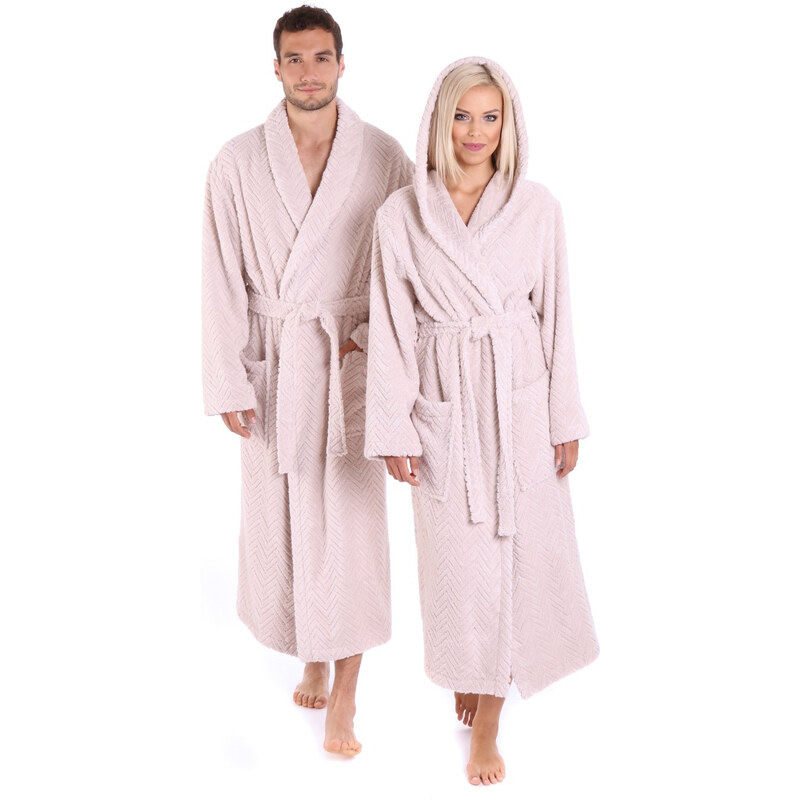 Unisex župan Athena s kapucí 3116 oříšková - Vestis