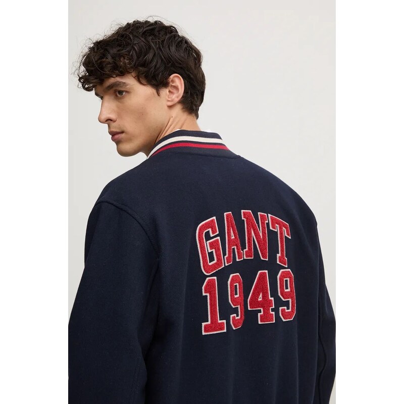 Vlněná bomber bunda Gant