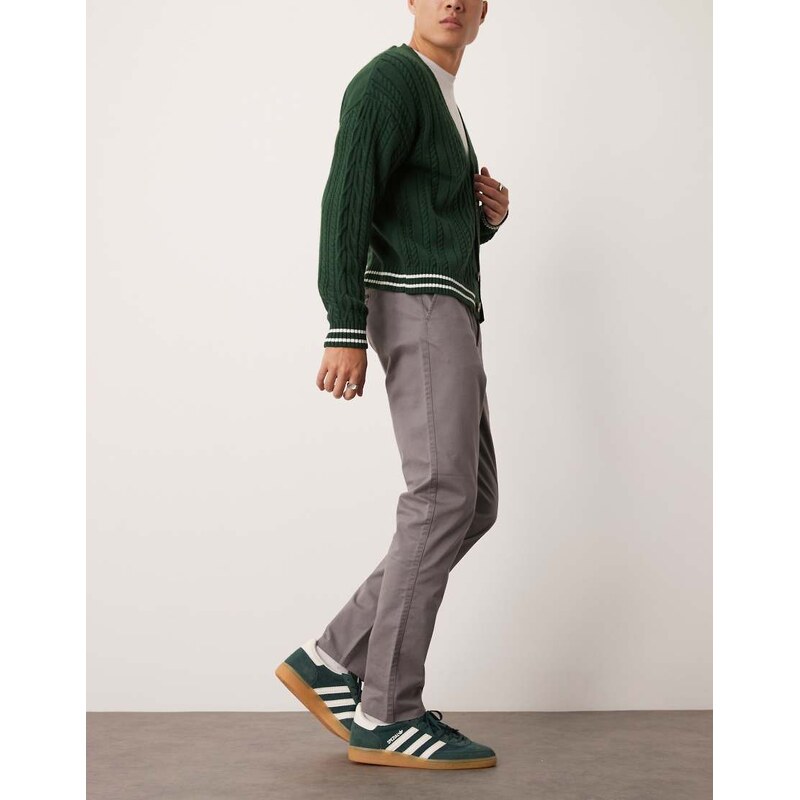 New Look slim chinos in dark grey