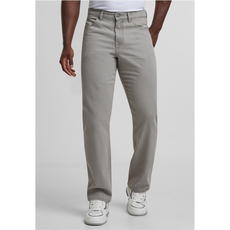 Urban Classics Pánské džíny Straight Fit šedé