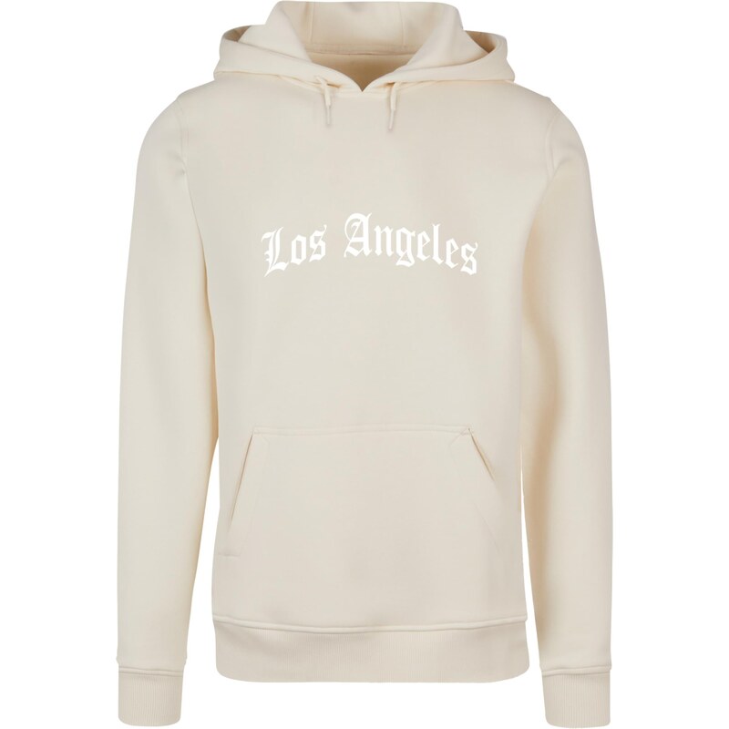Mister Tee Pánská mMikina s kapucí Los Angeles Wording krémová