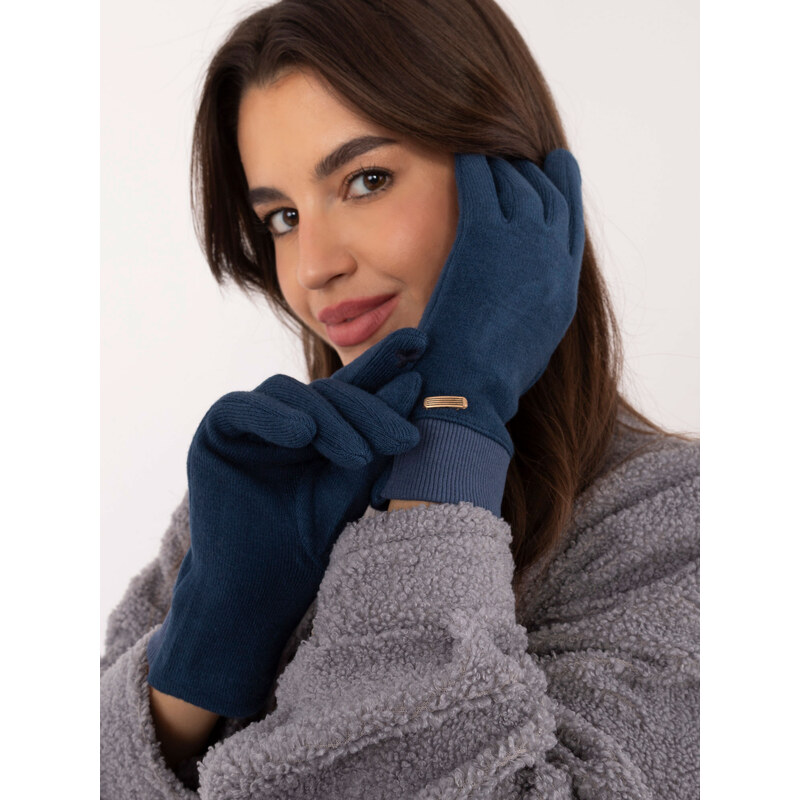 Wool Fashion Italia Gloves-AT-RK-23905.03X-marine
