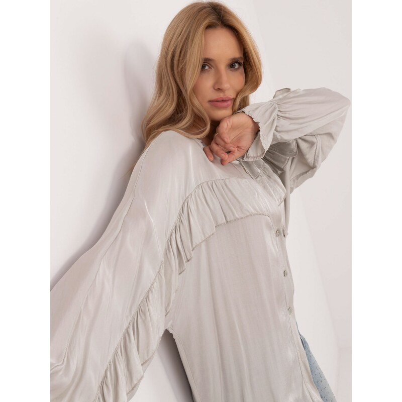 Och Bella Shirt-TW-KS-BI-12022.16P-light gray