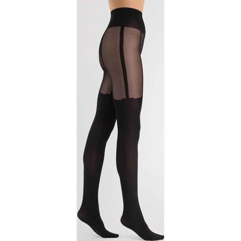 Vzorované silonky Fiore Milla 40 den Černá 85883631